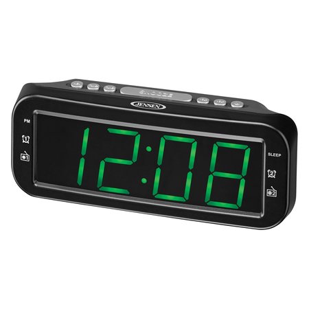 JENSEN Dual Alarm Clock Radio 1.8" Digital Disp JCR-206