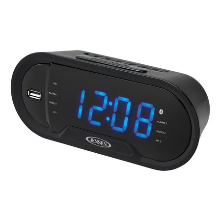 JENSEN Bluetooth Digital AM/FM Dual Alarm Clock JCR-298