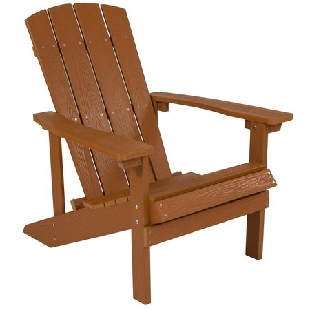 Flash Furniture Teak Charlestown Adirondack Chair, Teak Wood, 29.5 W 35 H, Polystyrene, Stainless Steel Seat JJ-C14501-TEAK-GG