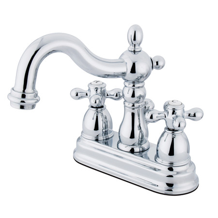 HERITAGE Dual Handle 4" Mount, 3 Hole KB1601AX 4" Centerset Lavatory Faucet wi, Polished chrome KB1601AX