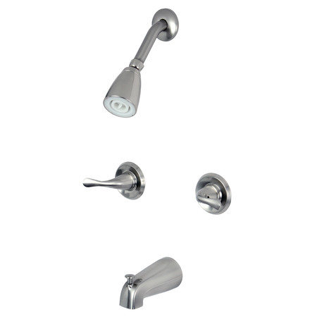 KINGSTON BRASS Tub and Shower Faucet, Brushed Nickel, Wall Mount KB2248YL