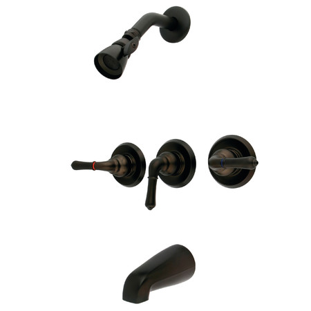 KINGSTON BRASS Tub and Shower Faucet, Oil Rubbed Bronze, Wall Mount KB235