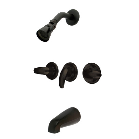 KINGSTON BRASS Tub and Shower Faucet, Oil Rubbed Bronze, Wall Mount KB235LL