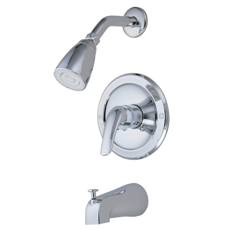 KINGSTON BRASS Tub and Shower Faucet, Polished Chrome, Wall Mount KB531L