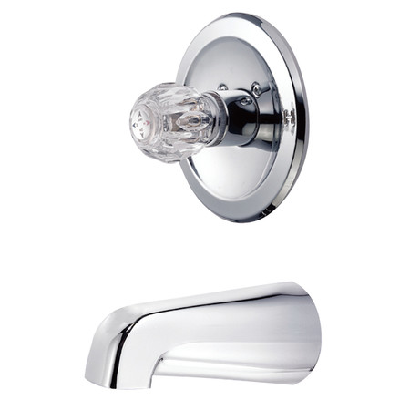 KINGSTON BRASS Tub and Shower Faucet, Polished Chrome, Wall Mount KB531TO