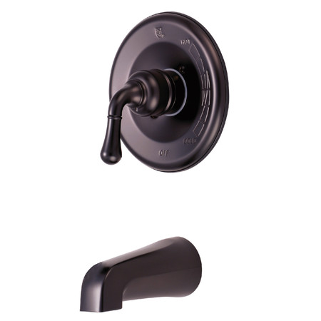 KINGSTON BRASS Tub and Shower Faucet, Oil Rubbed Bronze, Wall Mount KB635TO