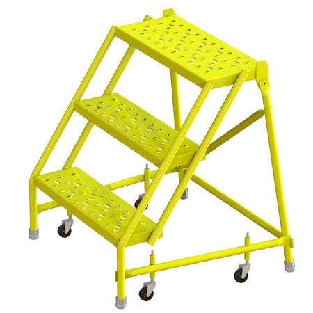 TRI-ARC Step3 Steel Rolling Ladder, W/24"Wx10"D KDSR003242-Y
