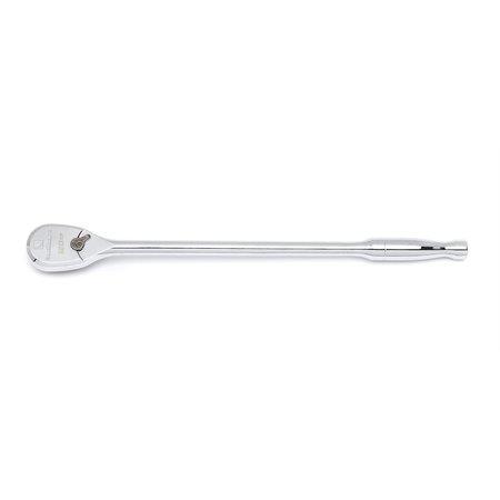 Kd Tools 1/4" Drive 120 Geared Teeth Teardrop Head Style Ratchet, 9" L, Full Polish Chrome Finish 81034