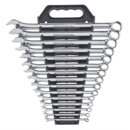 KD TOOLS Combination Wrench Set, SAE, 15 pcs., Finish: Full Polish Chrome 81901