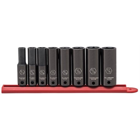 KD TOOLS 3/8" Drive Universal Socket Set, Metric, 15 pcs 84915N