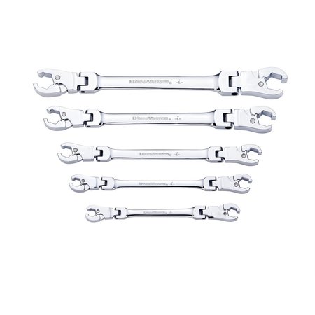 KD TOOLS Piece Ratcheting Flex Flare Nut Wrench Set, Sae, 5 KDT89100
