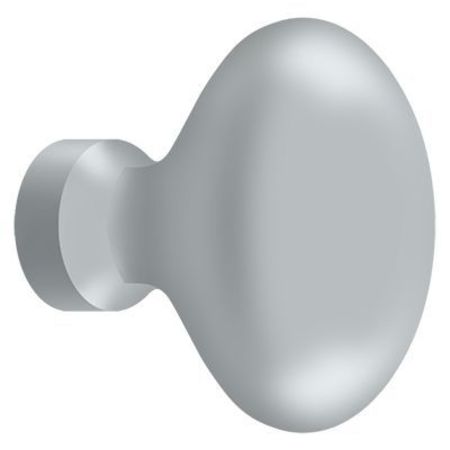 DELTANA Knob, Oval/Egg Shape Satin Chrome KE125U26D