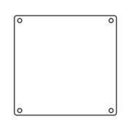 KILLARK Electrical Box Cover, 2 Gang, Square, Iron, Blank 2FSBCM