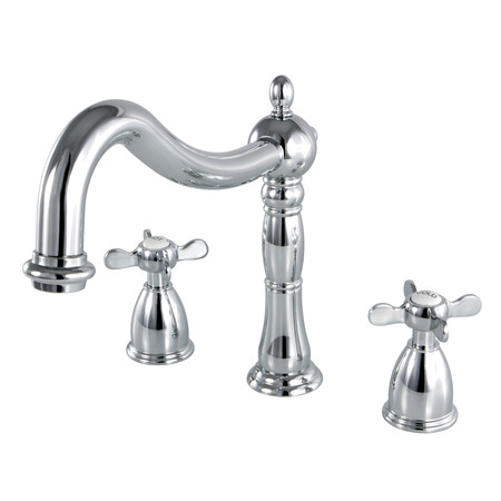 KINGSTON BRASS Roman Tub Faucet, Polished Chrome, Deck Mount KS1341BEX