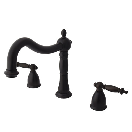 KINGSTON BRASS Roman Tub Faucet, Oil Rubbed Bronze, Deck Mount KS1345TL