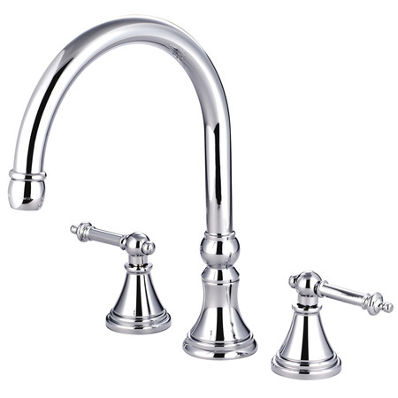 KINGSTON BRASS Roman Tub Faucet, Polished Chrome, Deck Mount KS2341TL