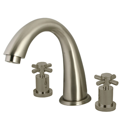 KINGSTON BRASS Roman Tub Faucet, Brushed Nickel, Deck Mount KS2368DX