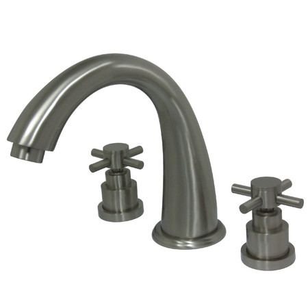 KINGSTON BRASS Roman Tub Faucet, Brushed Nickel, Deck Mount KS2368EX