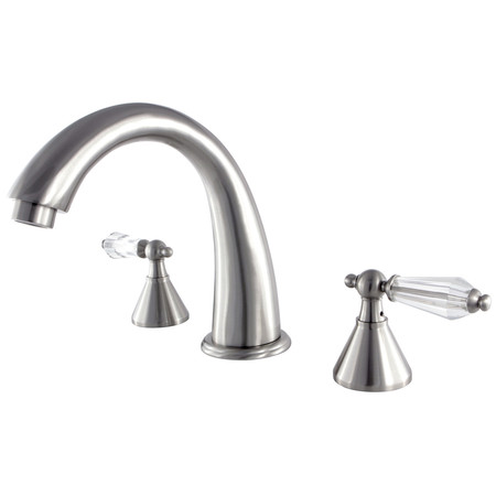 KINGSTON BRASS Roman Tub Faucet, Brushed Nickel, Deck Mount KS2368WLL