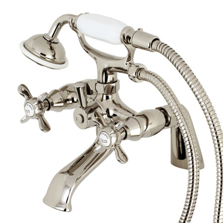 KINGSTON BRASS Deck-Mount Clawfoot Tub Faucet, Polished Nickel, Deck Mount KS287PN