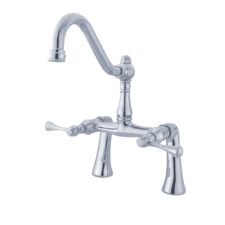 KINGSTON BRASS Deck-Mount Clawfoot Tub Faucet, Polished Chrome, Deck Mount KS3231BL