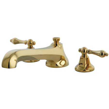 KINGSTON BRASS Roman Tub Faucet, Polished Brass, Deck Mount KS4302AL
