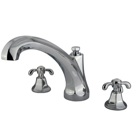 KINGSTON BRASS Roman Tub Faucet, Polished Chrome, Deck Mount KS4321TX