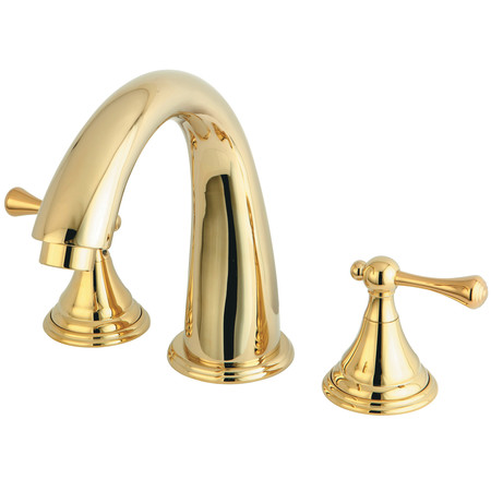 KINGSTON BRASS Roman Tub Faucet, Polished Brass, Deck Mount KS5362BL