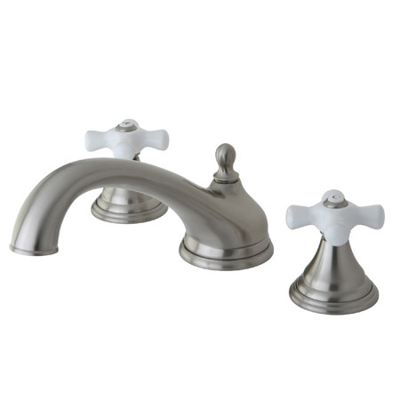 KINGSTON BRASS Roman Tub Faucet, Brushed Nickel, Deck Mount KS5538PX