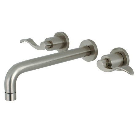 KINGSTON BRASS Roman Tub Faucet, Brushed Nickel, Wall Mount KS8028DFL