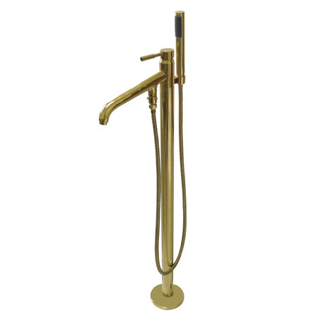 Kingston Brass Freestanding Tub Faucet, Polished Brass, Freestanding KS8132DL