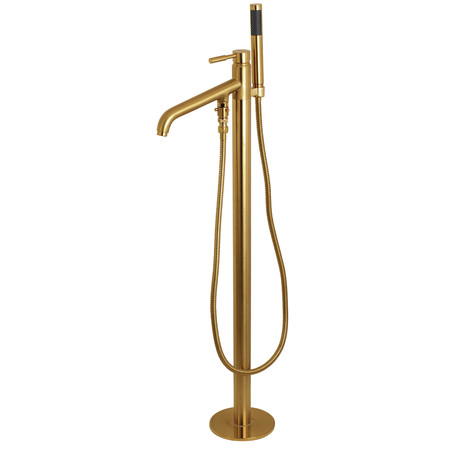 KINGSTON BRASS Freestanding Tub Faucet, Brushed Brass, Freestanding KS8137DL