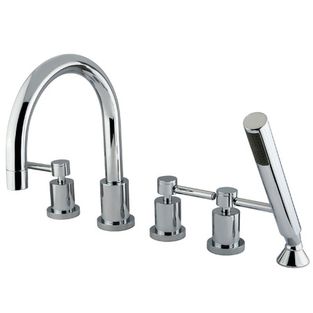 KINGSTON BRASS Roman Tub Faucet, Polished Chrome, Deck Mount KS83215DL