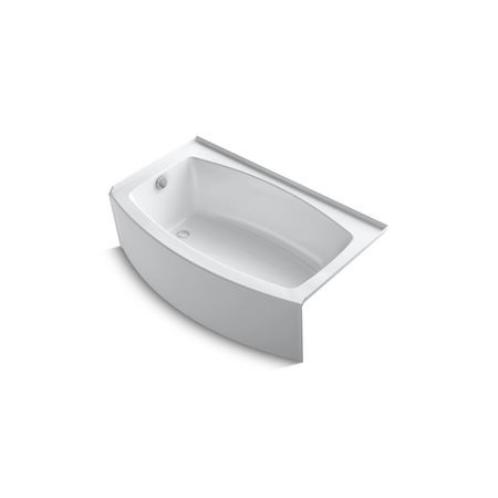 KOHLER Expanse(R) 60" X 30-36" Curved Alcove Bath With Integral Flange And Left-Hand Drain 1118-LA-0