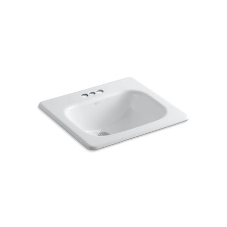 KOHLER 4 in Mount, 3 Hole Tahoe Self-Rimming Lavatory With 4" C 2895-4-0
