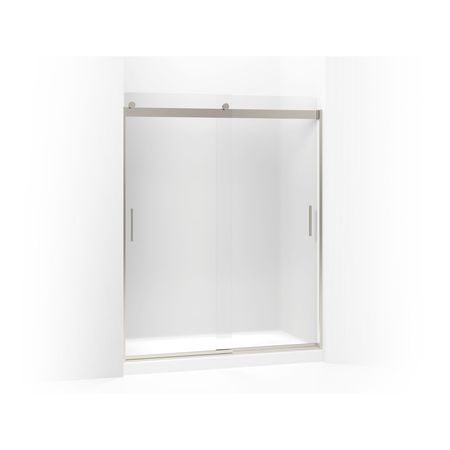 Kohler Levity(R) Sliding Shower Door, 74" H X 56-5/8 - 59-5/8" W, With 1/4" Thick Frosted Glass And Blade Handles 706009-D3-MX