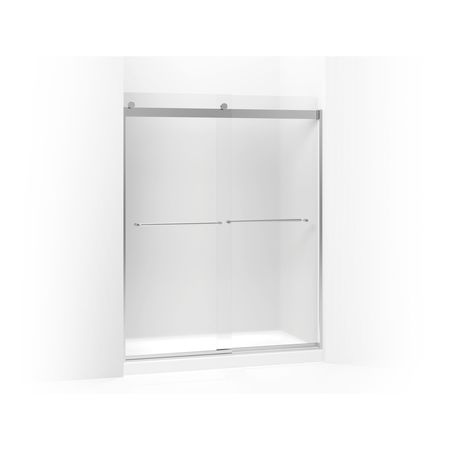 Kohler Levity(R) Sliding Shower Door, 74" H X 56-5/8 - 59-5/8" W, With 1/4" Frosted Glass And Towel Bars 706015-D3-SH