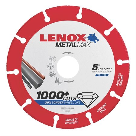 IRWIN Lenox Diamond Angle Grinder Cutoff Wheel 5"X7/8" LEX1972922