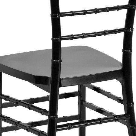 Flash Furniture Chiavari Chair, 18-1/2"L36-1/2"H, Hercules PremiumSeries LE-BLACK-GG