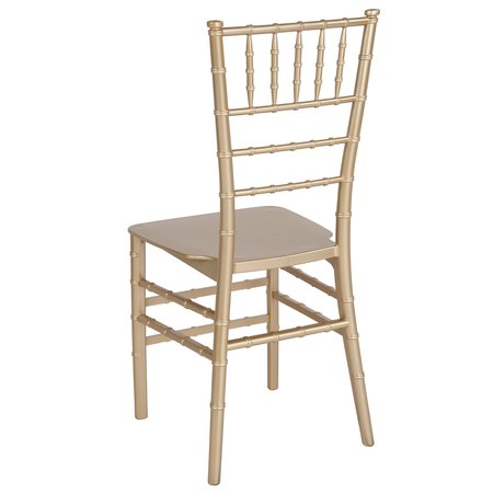 Flash Furniture Chiavari Chair, 18-3/4"L35"H, HerculesSeries LE-GOLD-M-GG