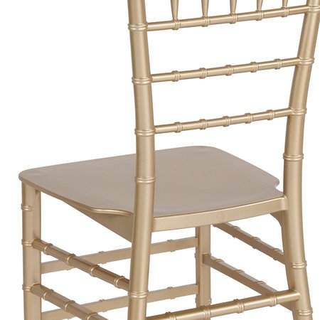 Flash Furniture Chiavari Chair, 18-3/4"L35"H, HerculesSeries LE-GOLD-M-GG