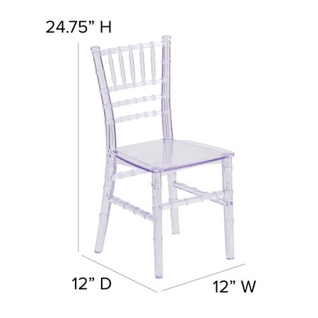 Flash Furniture Kids Chiavari Chair, 12W12"L24.75H, TraditionalSeries LE-L-7K-CL-GG