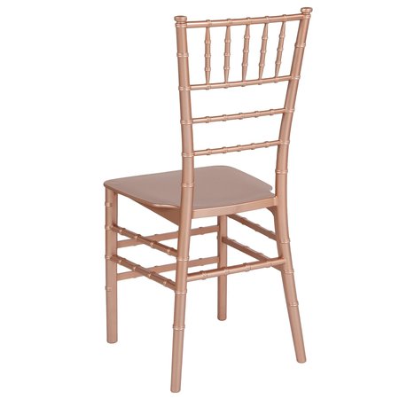 Flash Furniture Hercules Rose Gold Resin Chiavari Chair, 35" H, Hercules Series LE-ROSE-M-GG