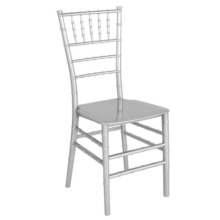 Flash Furniture Chiavari Chair, 18-3/4"L35"H, HerculesSeries LE-SILVER-M-GG