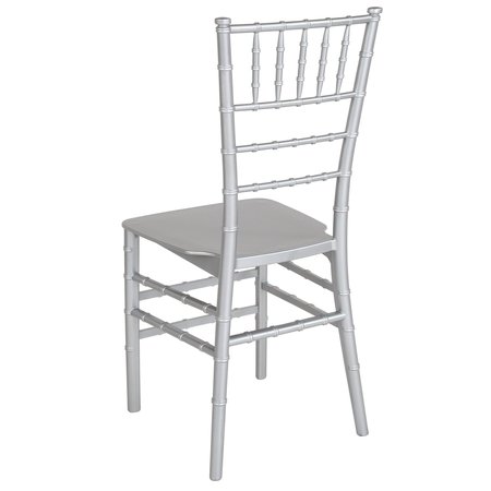 Flash Furniture Chiavari Chair, 18-3/4"L35"H, HerculesSeries LE-SILVER-M-GG