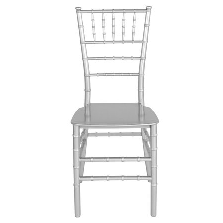 Flash Furniture Chiavari Chair, 18-3/4"L35"H, HerculesSeries LE-SILVER-M-GG