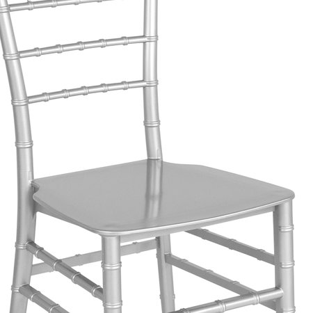 Flash Furniture Chiavari Chair, 18-3/4"L35"H, HerculesSeries LE-SILVER-M-GG