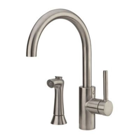 PFISTER 8" Mount, Residential 3 or 4 Hole Solo 1-Hdl Kitchen Faucet, Side Spray LF-029-4SLS