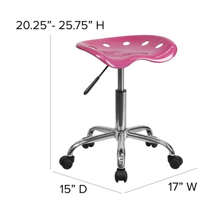 Flash Furniture Tractor Seat, Chrome Stool, Pink LF-214A-PINK-GG