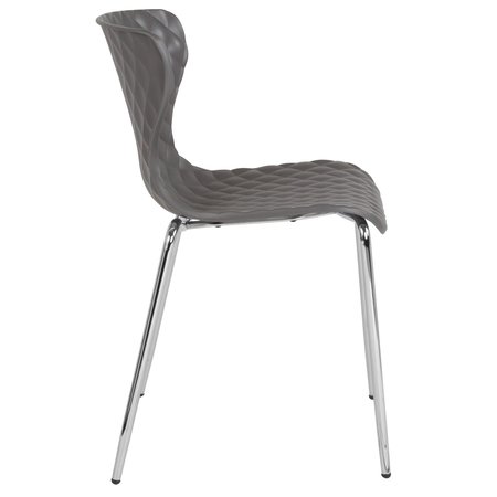 Flash Furniture Contemporary Chair, 18", Gray LF-7-07C-GRY-GG